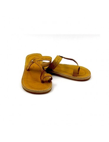 Handgjord skön sandal i äkta läder