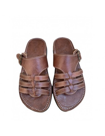 Sandal i äkta läder för män