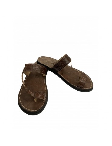 Handgjord skön sandal i äkta läder
