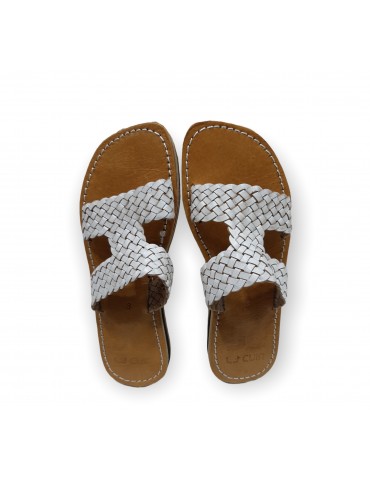 Handcrafted sandals in real leather, women's fashion