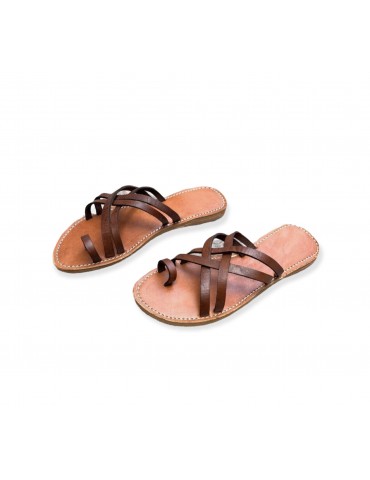 Handmade sandal in natural leather