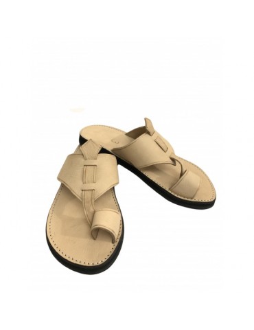 Sandale en cuir original beige