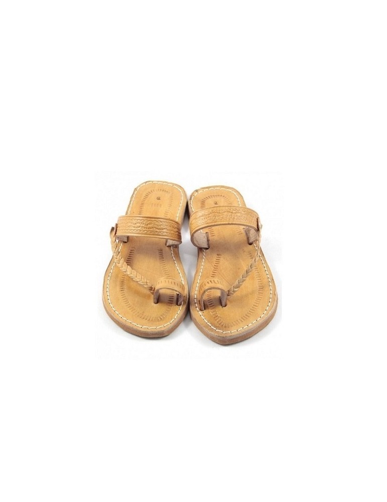 Camel leather barefoot sandal - sandalero