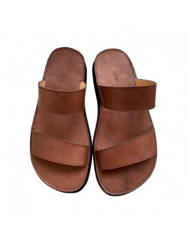 Cómoda sandalia de moda de cuero genuino de alta calidad
