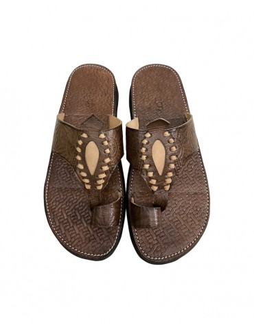 Sandalias cómodas de cuero real de moda para hombres