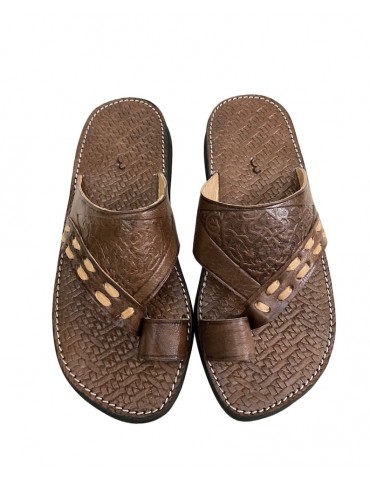 Sandalias cómodas de cuero real de moda para hombres