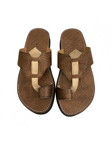 Sandalias cómodas de cuero real de moda para hombres