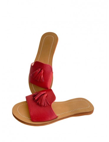 High-end leather sandal for women