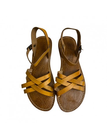 handmade sandal in natural leather