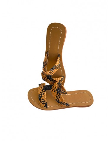 Sandale en cuir véritable...