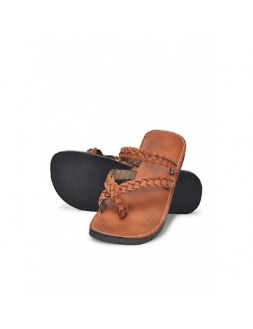 Sandale style unique en vrai cuir