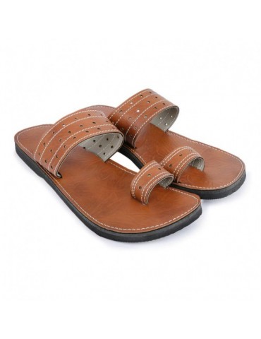 Sandale cuir naturel
